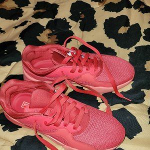 Cute  Red Pumas with Peach Trim